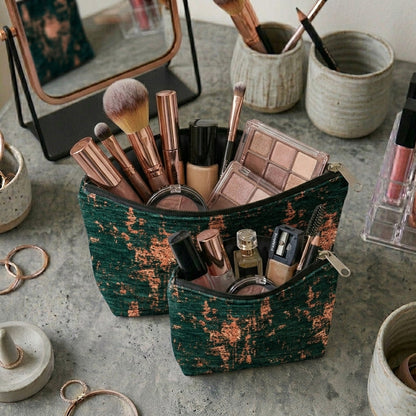 Shanghai Velvet - Emerald Cosmetic Pouch