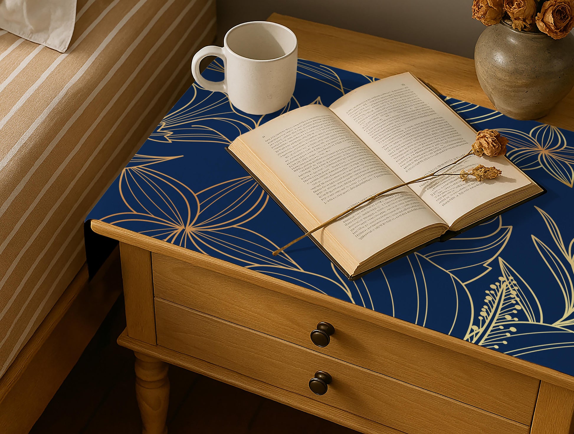 Printed - Fortnight Bed Side Table Accent Trendy Home
