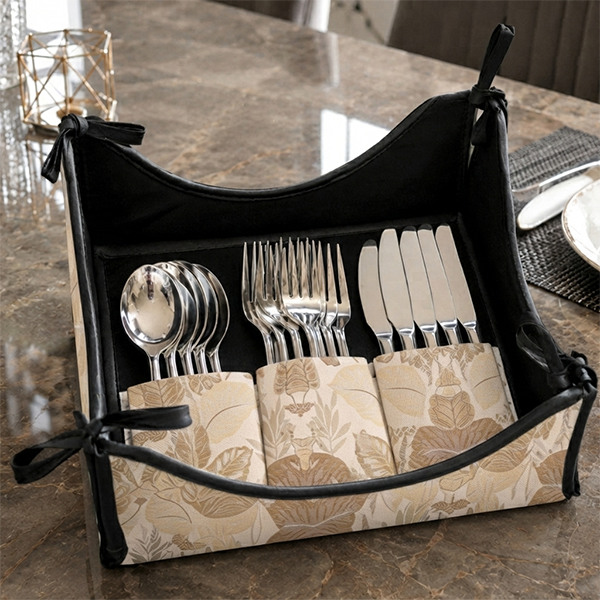 Printed - Sandy Beige Fern Cutlery Tray