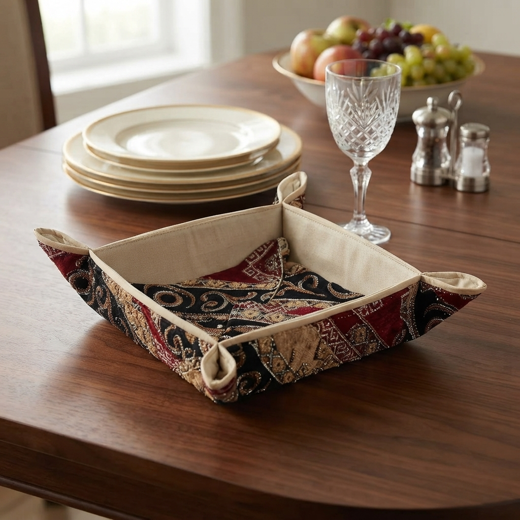 Hand Sequin - Maroon Black Breadbasket