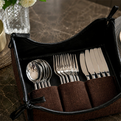 Fine Jute - Espresso Cutlery Tray Trendy Home