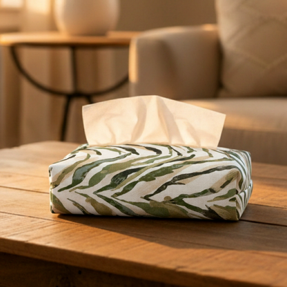 Printed - Sage Serengeti Tissue Box Trendy Home