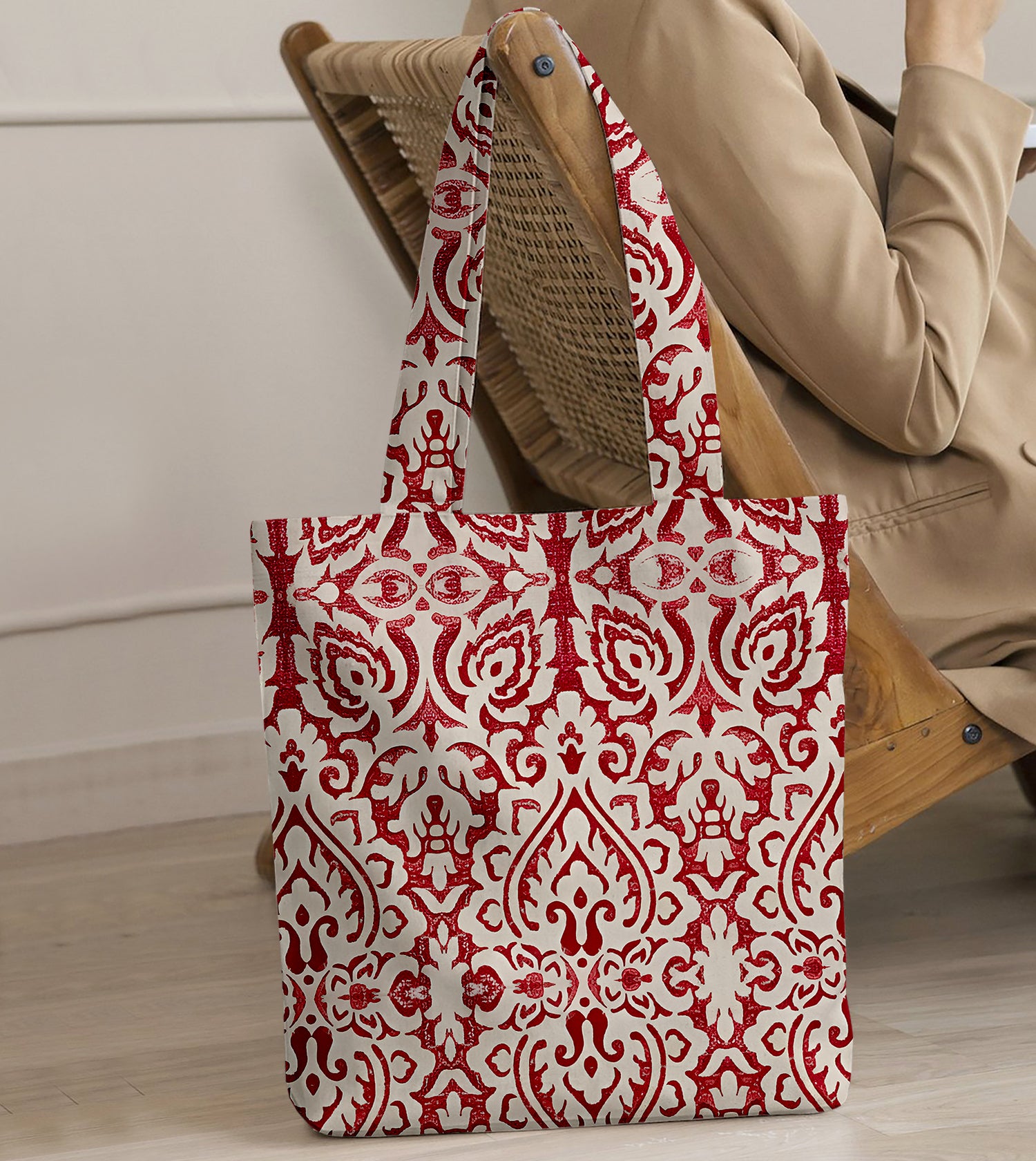 Printed - Rubine Tote Bag Trendy Home