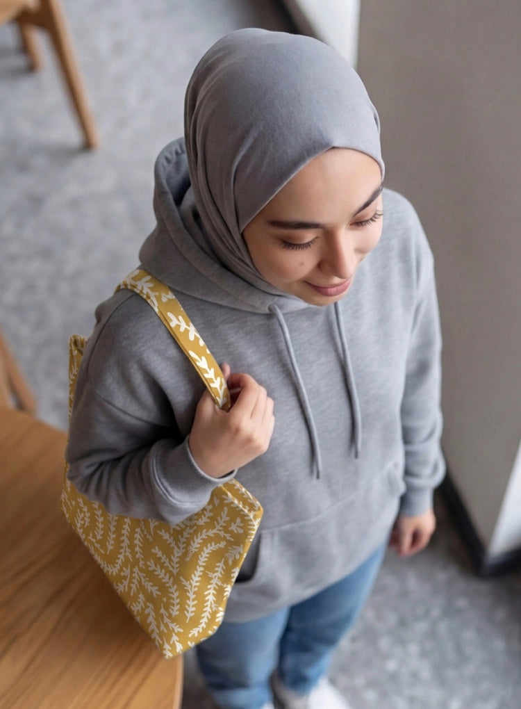 Printed - Mustard Mist Tote Bag Trendy Home