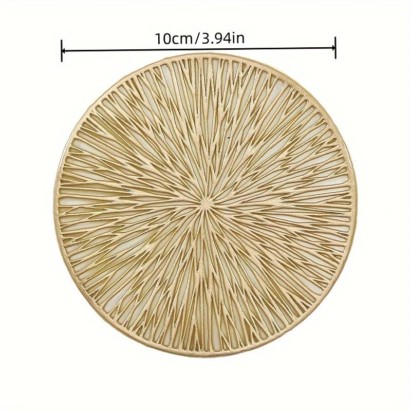 Pvc Radiant Gold Tea Coaster Trendy Home