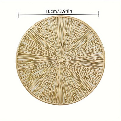 Pvc Radiant Gold Tea Coaster Trendy Home