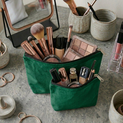 Malai Velvet - Emerald Cosmetic Pouch