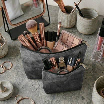 Malai Velvet - Steel Cosmetic Pouch