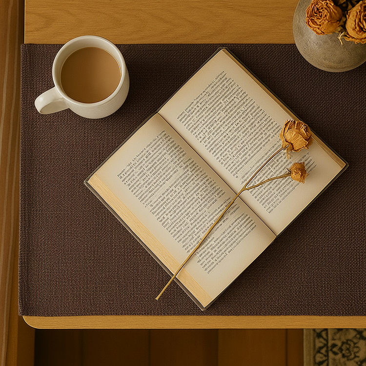 Fine Jute - Espresso Bed Side Table Accent Trendy Home