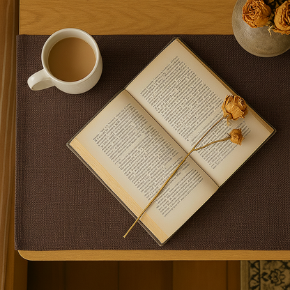 Fine Jute - Espresso Bed Side Table Accent Trendy Home