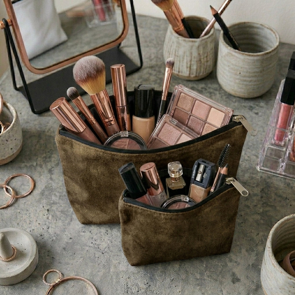 Malai Velvet - Fawn Cosmetic Pouch