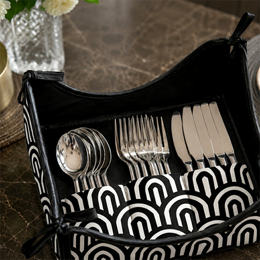 Printed - Monochrome Arch Cutlery Tray