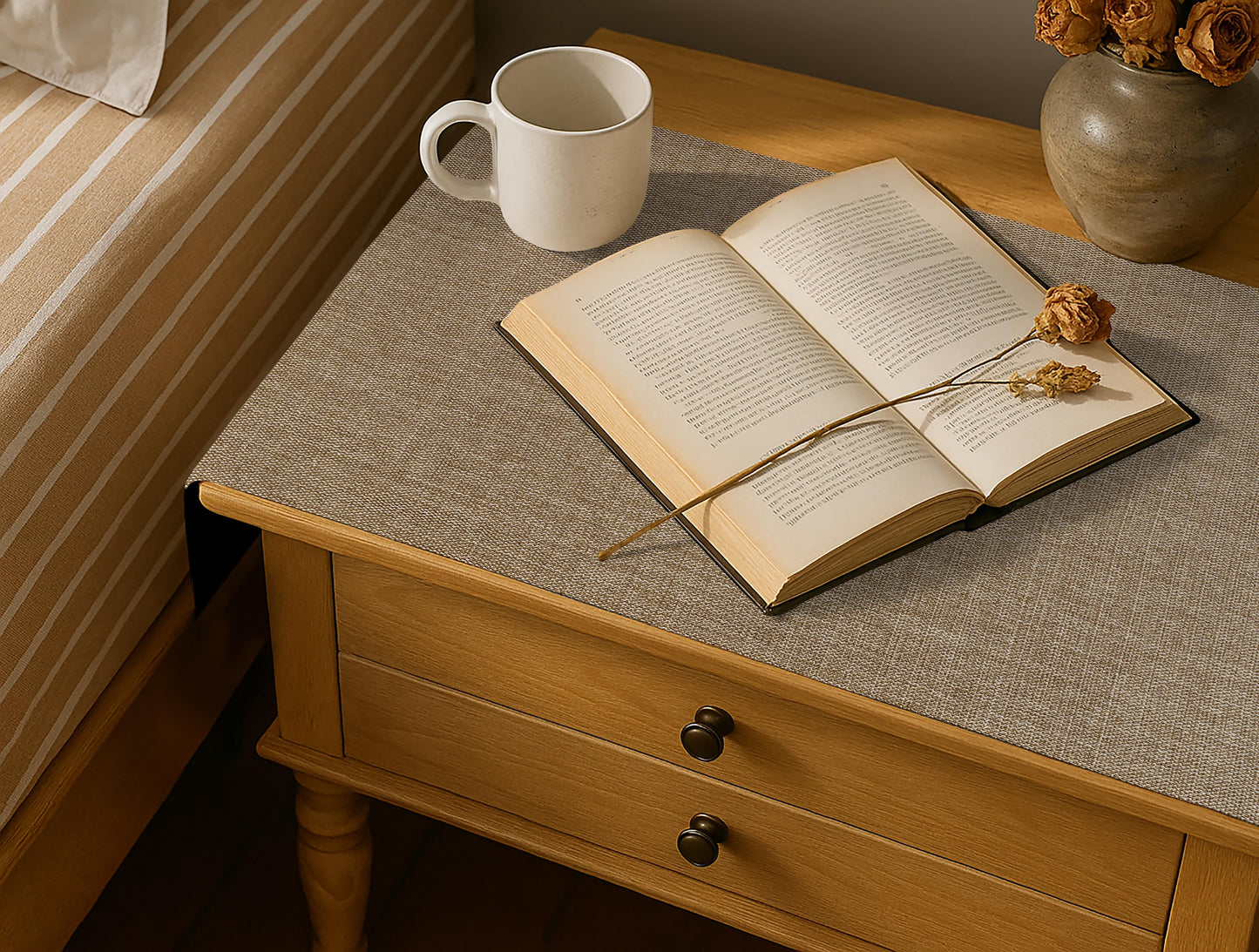 Fine Jute - Mud Bed Side Table Accent Trendy Home