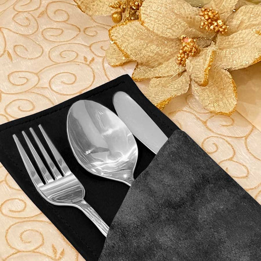 Malai Velvet - Steel Cutlery Pouch Trendy Home