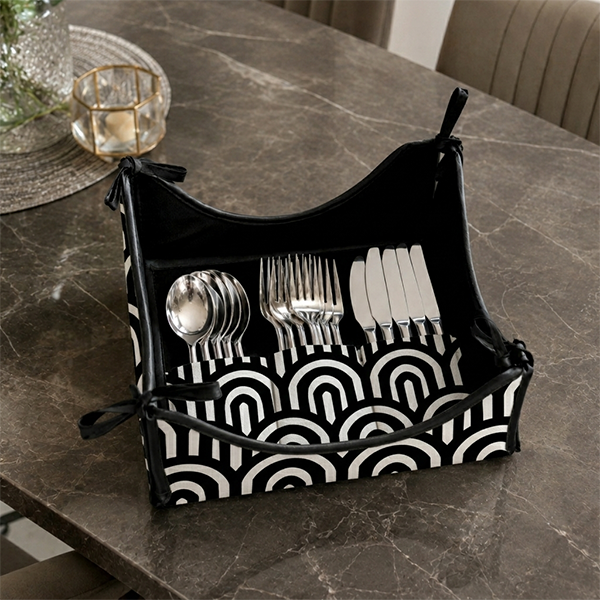 Printed - Monochrome Arch Cutlery Tray