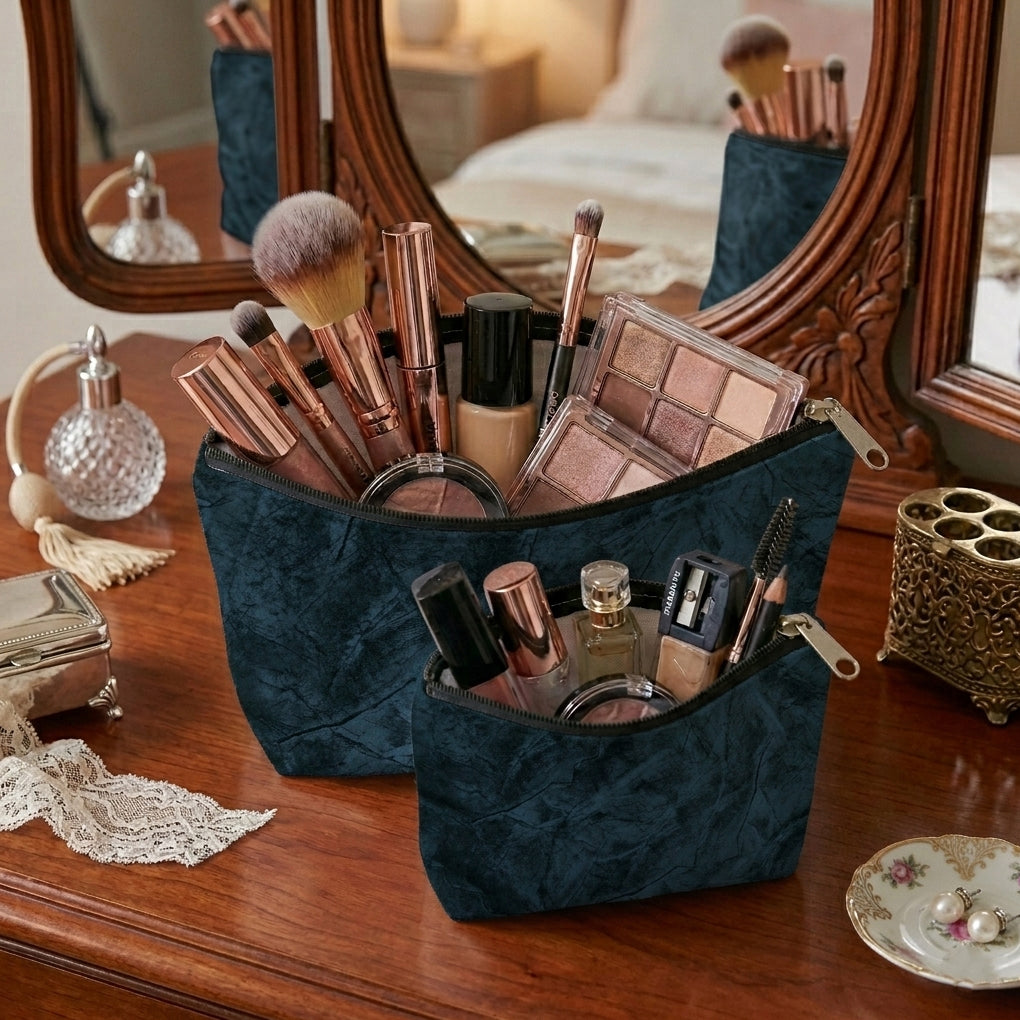 Turkish Velvet - Deep Blue Cosmetic Pouch
