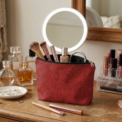 Fine Jute - Plum Cosmetic Pouch