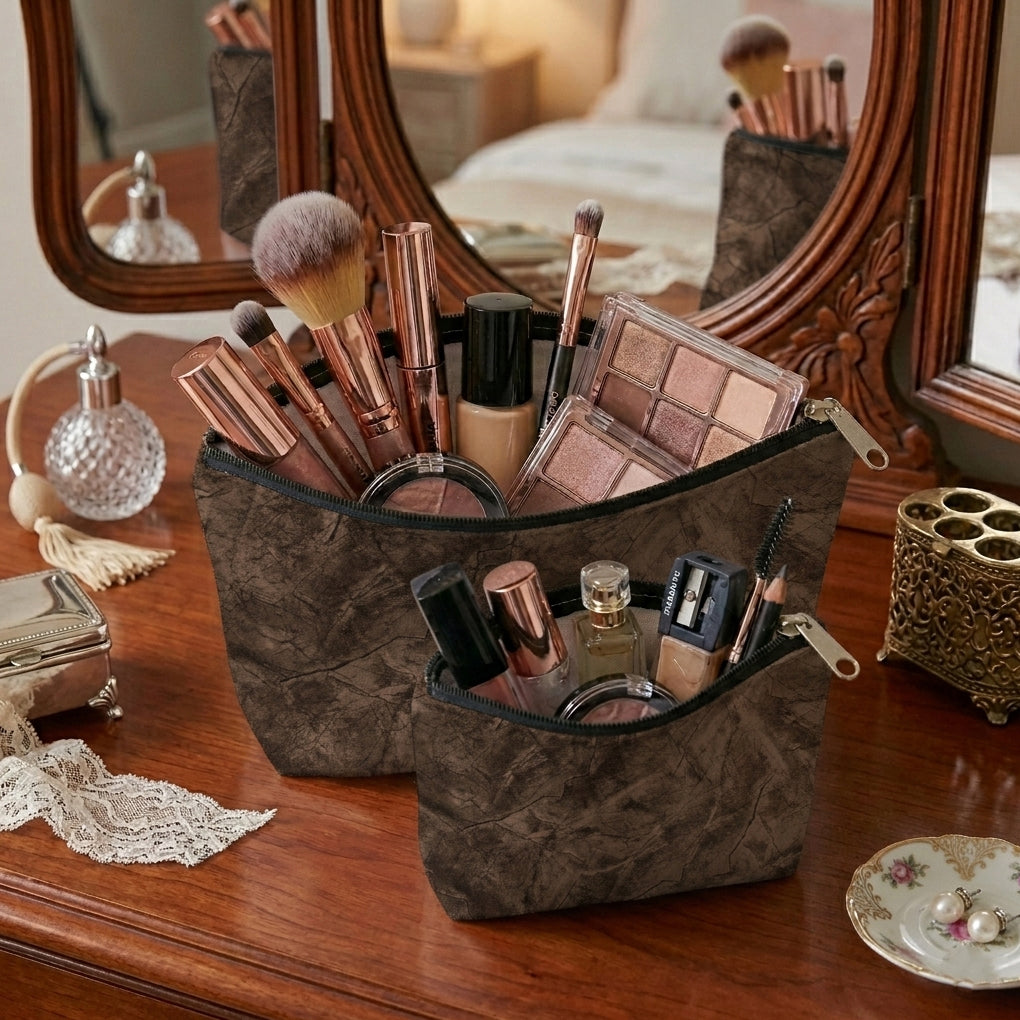Turkish Velvet - Bronze Cosmetic Pouch