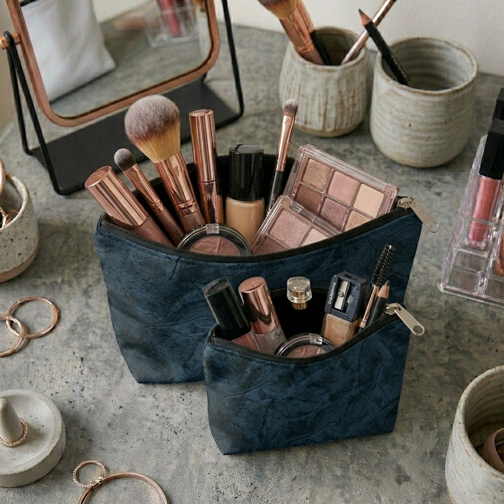 Turkish Velvet - Deep Blue Cosmetic Pouch