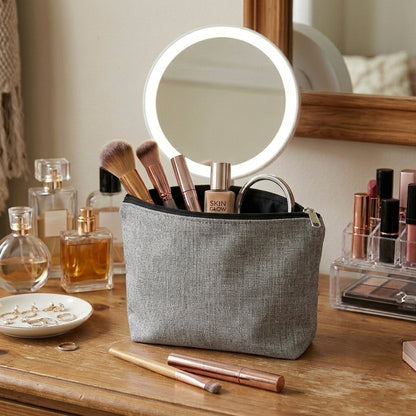 Fine Jute - Ash Cosmetic Pouch