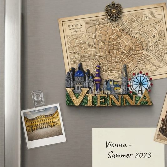 Vienna Skyline Fridge Magnet trendy home