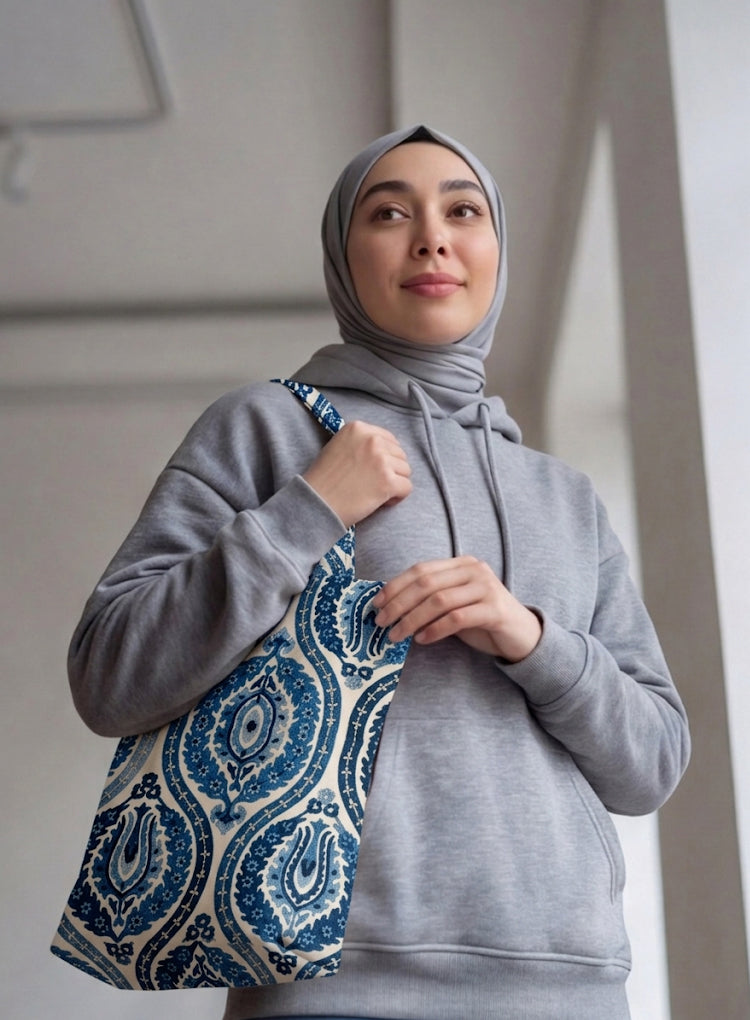 Printed - Moroccan Motif Tote Bag Trendy Home
