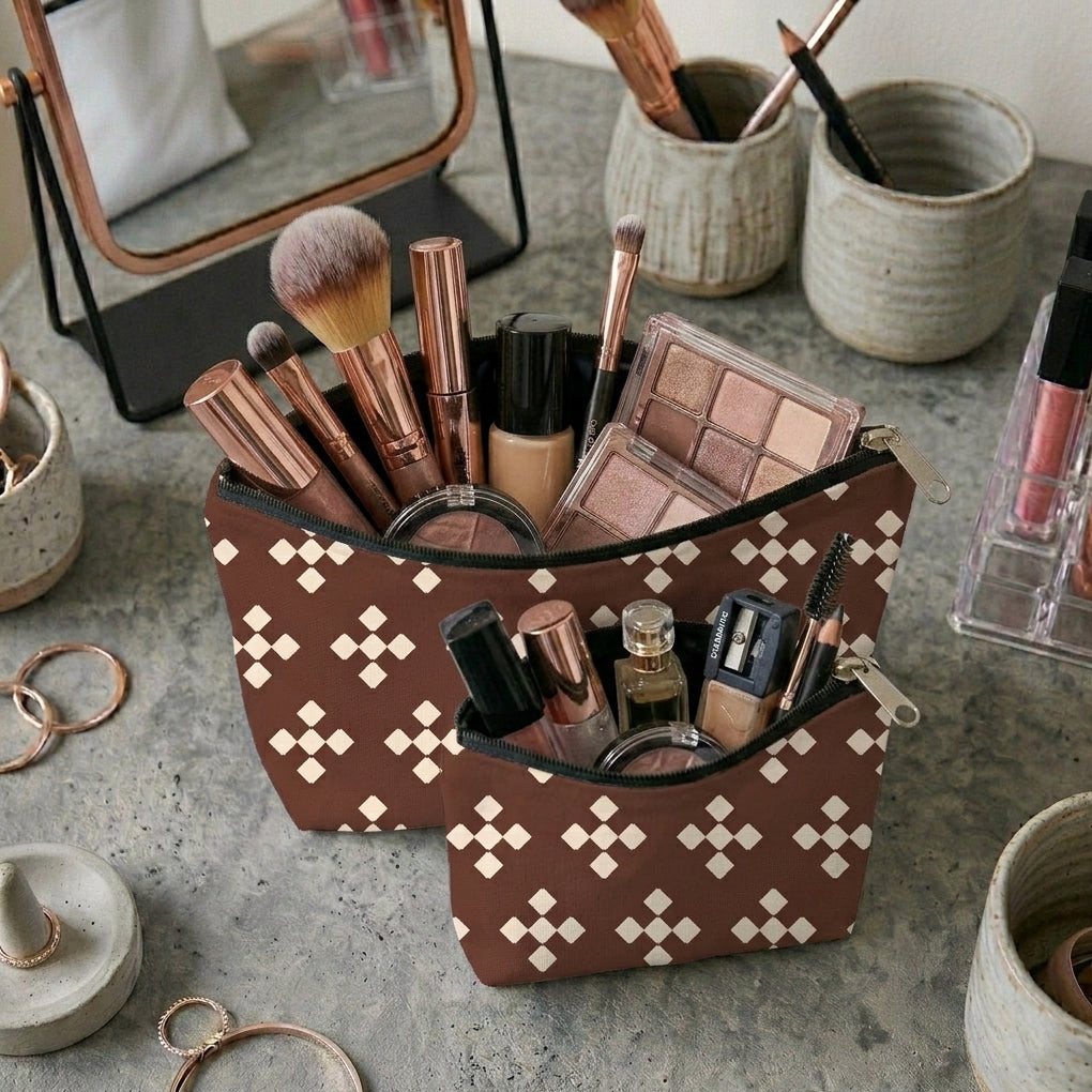 Printed - Espresso Foulard Cosmetic Pouch