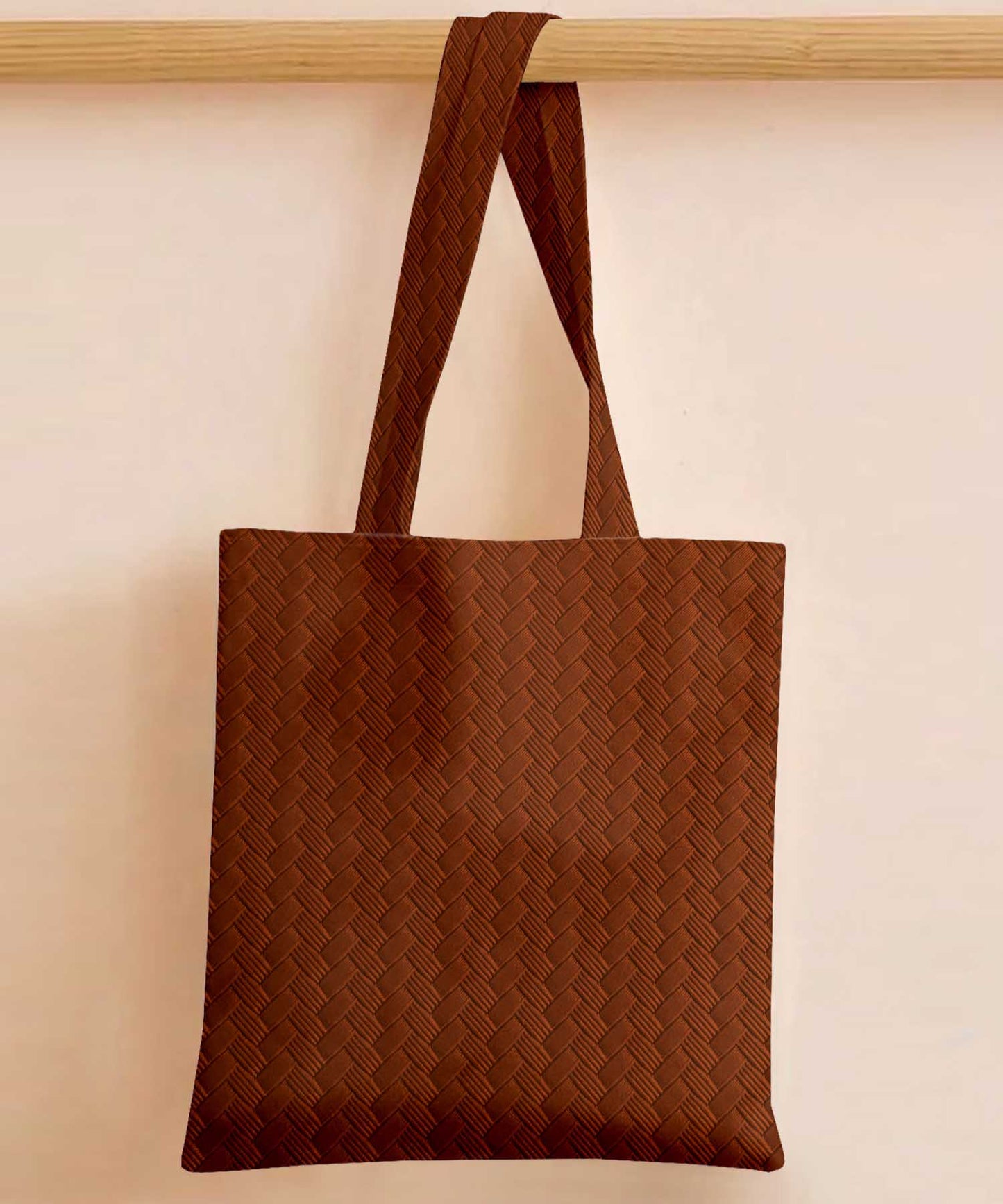 Patterned Leather - Bronze Tote Bag Trendy Home