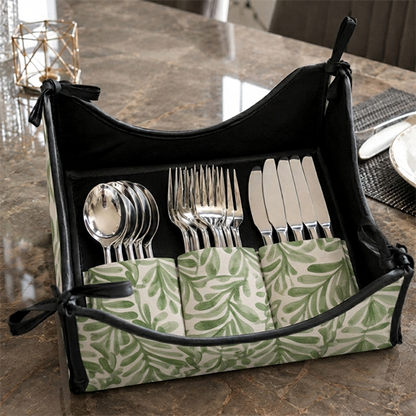 Printed - Sage Leaf Cutlery Tray