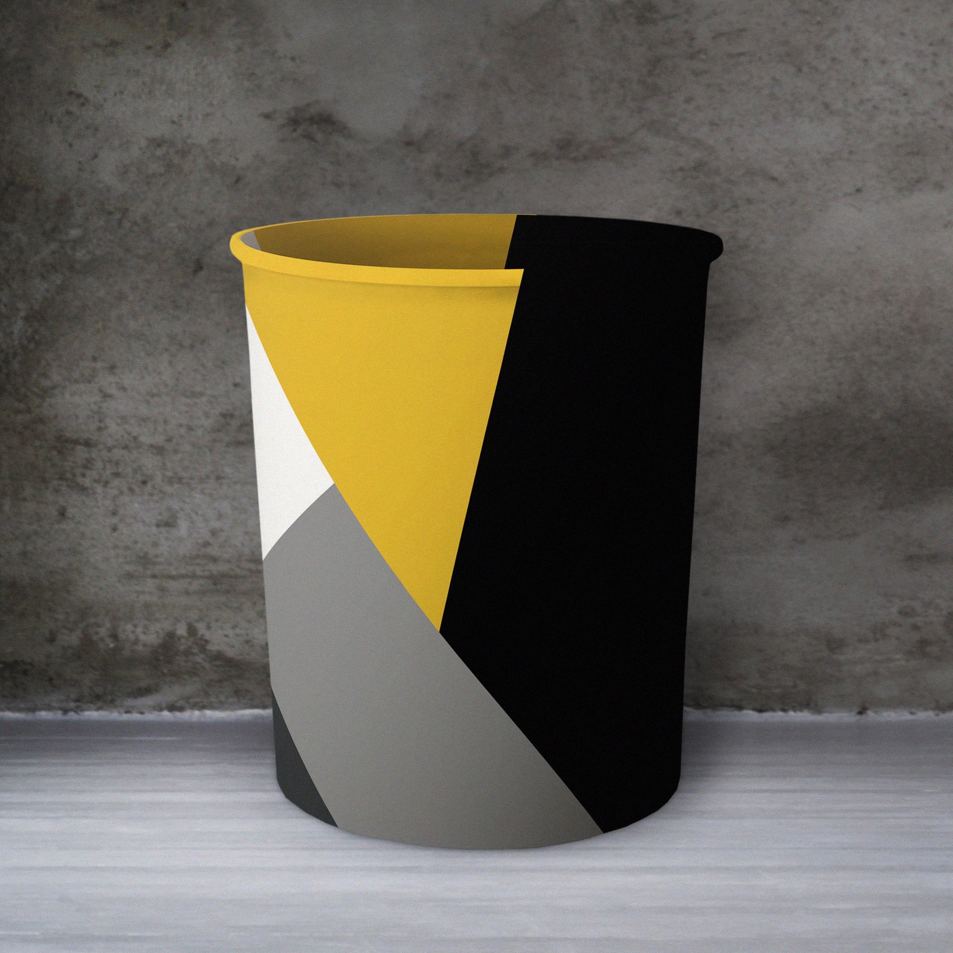 Printed - Victoria Yellow Dustbin Trendy Home