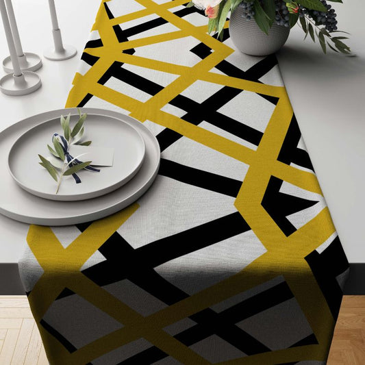 Printed - Celestial Gold Table Runner Trendy Home