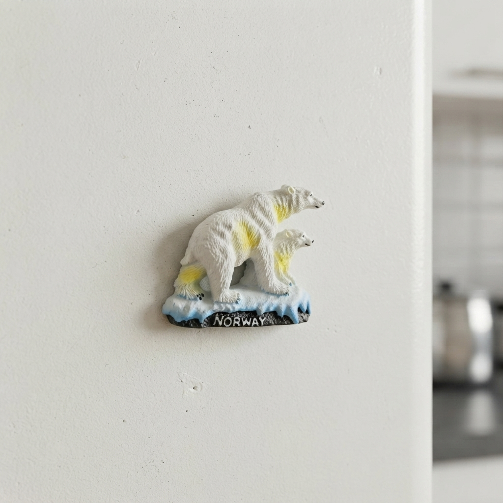 Norway Polar Bear Fridge Magnet trendy home