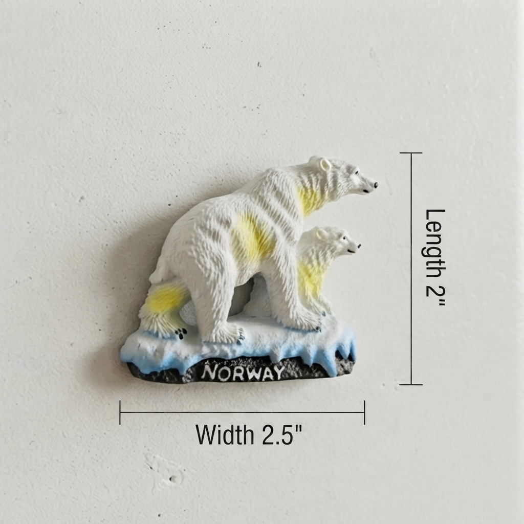 Norway Polar Bear Fridge Magnet trendy home