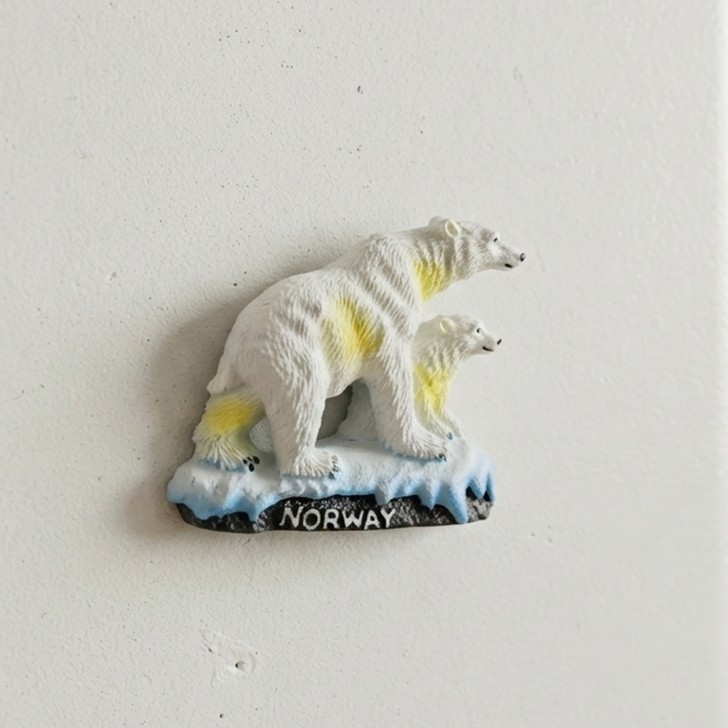Norway Polar Bear Fridge Magnet trendy home