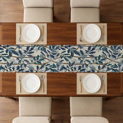 Printed - Blue Oak Table Runner Trendy Home