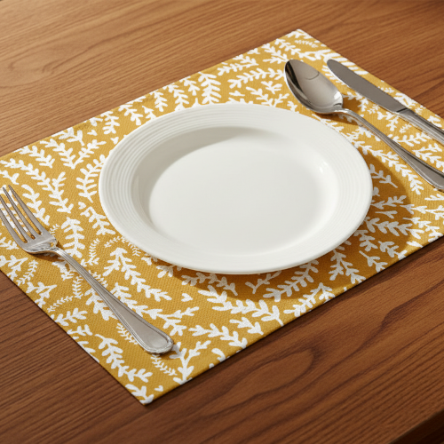 Printed - Mustard Mist Table Mat Trendy Home