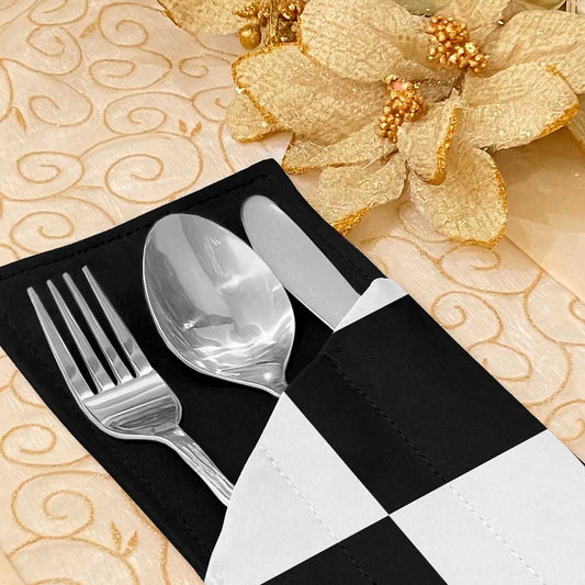 Printed - Check Cutlery Pouch Trendy Home