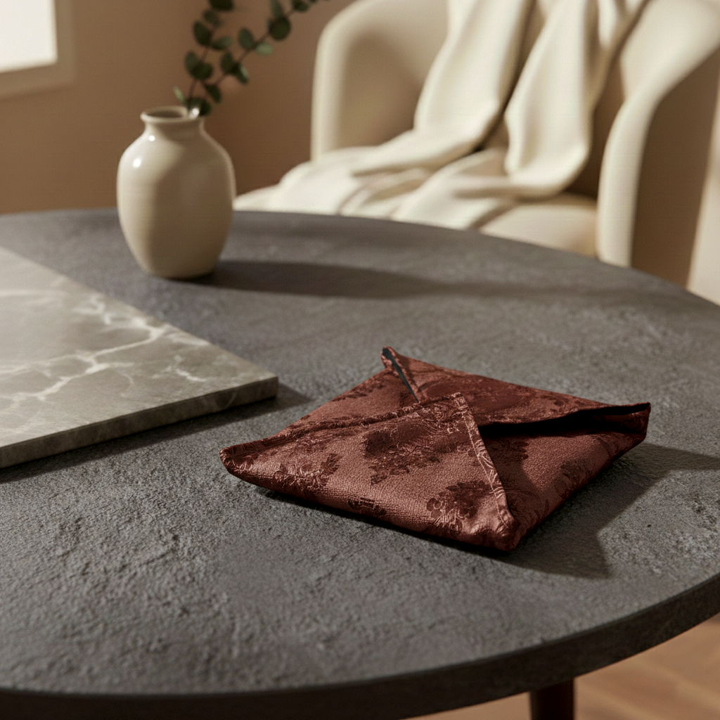 Embossed Leather - Burnt Umber Roti Kapra Trendy Home