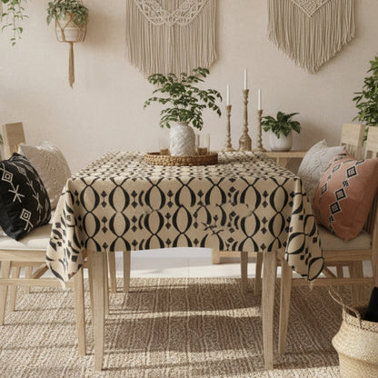 Printed - Beige Nomad Tablecloth Trendy Home