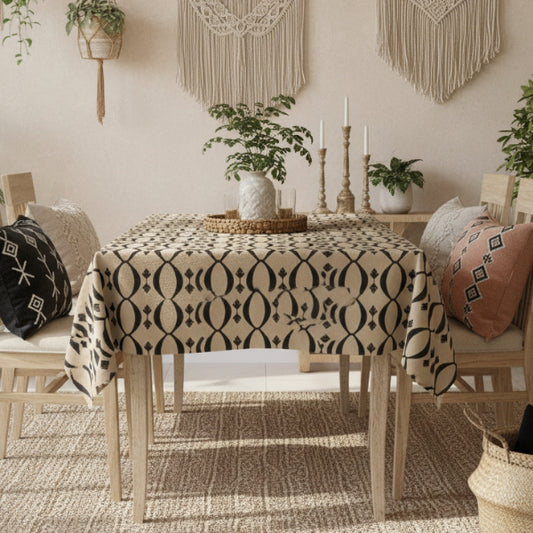 Printed - Beige Nomad Tablecloth Trendy Home