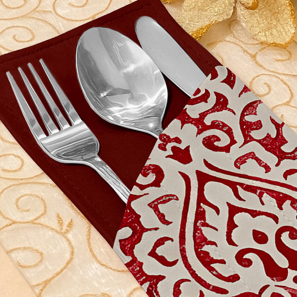 Printed - Rubine Cutlery Pouch Trendy Home