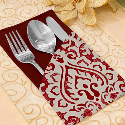 Printed - Rubine Cutlery Pouch Trendy Home
