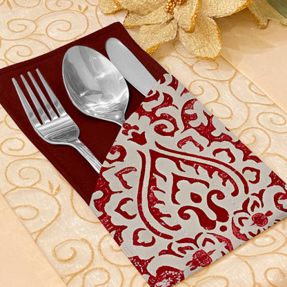 Printed - Rubine Cutlery Pouch Trendy Home