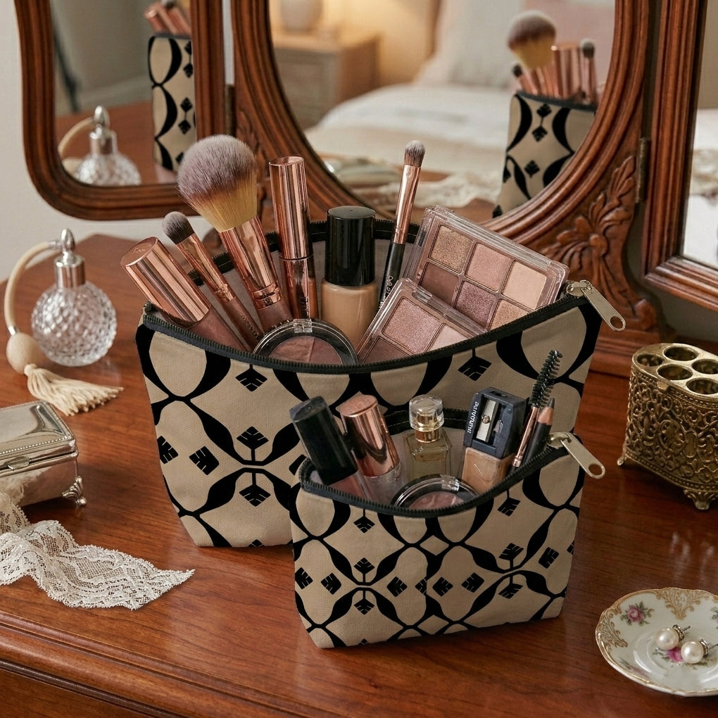 Printed - Beige Nomad Cosmetic Pouch