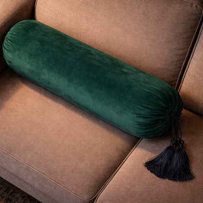 Malai Velvet - Emerald Round Pillow (pair) Trendy Home