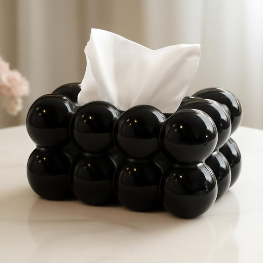 Black Marshmellow Tissue Holder Trendy Home