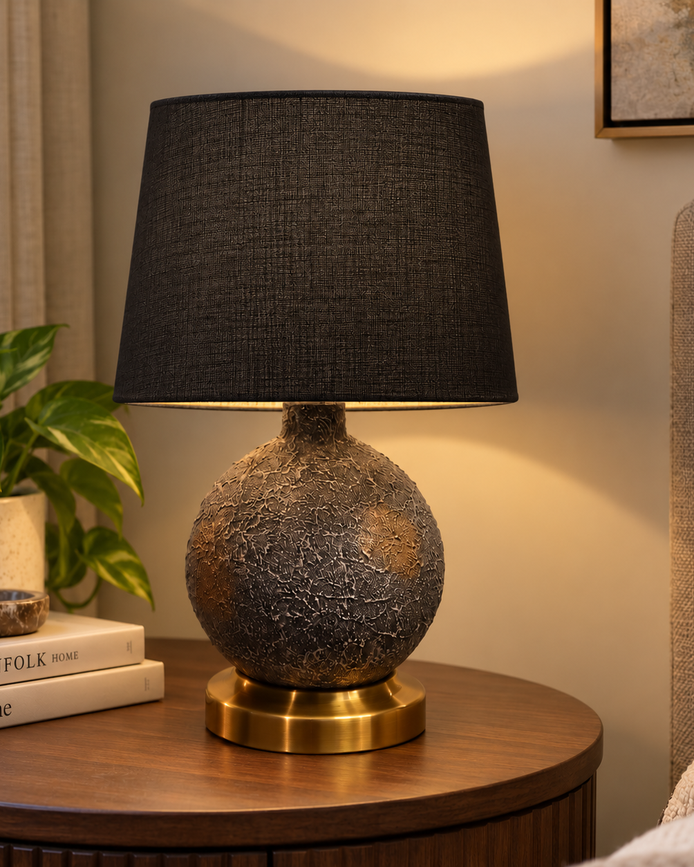 Graphite Arc Table Lamp