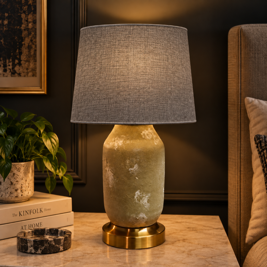 Tuscan Table Lamp Gray Single Trendy Home