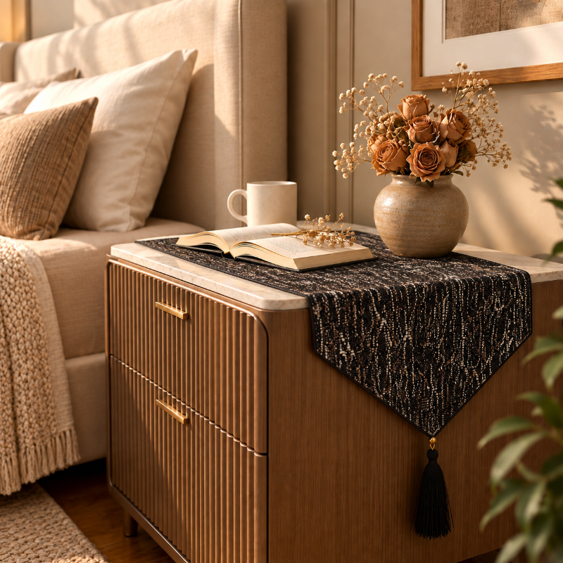 Shanghai - Siyah Bed Side Table Accent Trendy Home