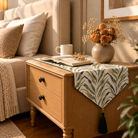 Printed - Sage Serengeti Bed Side Table Accent Trendy Home